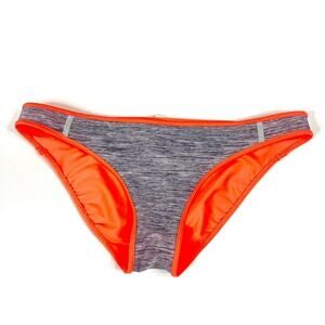 Lululemon Athletica Neon Orange Reversible Gray Bikini Bottoms Womens 6